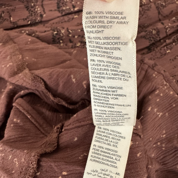 Fat Face Odette Tonal Leopard Dress Womens US Sz 8 Maxi Flutter Sleeve Tie Belt - Picture 15 of 16